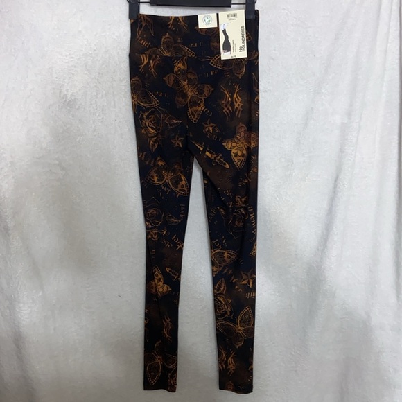 Women's Black and Gold Patterned Jeans - Picture 4 of 6